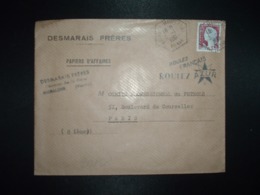 L.TP M. DE DECARIS 0,25 OBL. HEXAGONALE Tiretée 3-1 1961 NOUAILLE MAUPERTUIS VIENNE (86)PUB ROULEZ FRANCAIS ROULEZ AZUR - Sonstige & Ohne Zuordnung