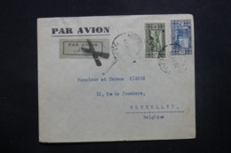 LIBAN - Enveloppe De Beyrouth Pour Bruxelles En 1932 Par Avion, Affranchissement Plaisant - L 42917 - Lettres & Documents