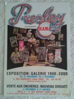 AFFICHE ANCIENNE ORIGINALE EXPOSITION ELVIS PRESLEY VENTE AUX ENCHERES DROUOT - Posters