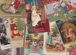 Lot 2187 De 10 CPA Noël Santa Claus Père Noël Déstockage Pour Revendeurs Ou Collectionneurs - 5 - 99 Postcards