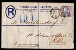 A6342) UK Registered Cover Bute Docks 1892 With Single Franking Mi.93 - Briefe U. Dokumente