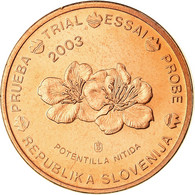 Slovénie, Fantasy Euro Patterns, 2 Euro Cent, 2003, FDC, Cuivre - Essais Privés / Non-officiels