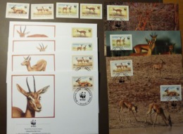 Burkina Faso 1993 WWF Rotstirngazelle Red-fronted Gazelle  Maxi Card FDC MNH ** #cover 4930 - Lots & Serien