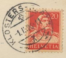 SCHWEIZ KLOSTERS-SERNEUS 1926 Gel. S/w RP AK "Klosters, Silvrettagruppe." (Edition Guggenheim & Co., Zürich - Nr. 15566R - Postmark Collection