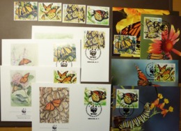 MEXIQUE  MEXICO 1988 Y&T 1257 à 1260 Monarch Butterfly Monarque Maxi Card FDC MNH ** #cover 4940 - Collections, Lots & Series