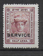 ANTICHI STATI INDIANI - HOLKAR - 1904 - SERVIZIO - 0,50 A. - NUOVO SENZA GOMMA (YVERT  2(II) ) - Holkar