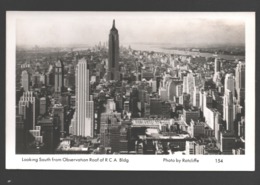 New York City - Looking South From Observation Roof Of R.C.A. Building - Actual Photograph - Panoramic Views