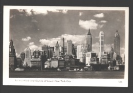 New York City - Battery Place And Skyline Of Lower New York City - Actual Photograph - Panoramic Views