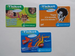 Lot 3 Tickets FRANCE TELECOM (TC 3/4) - Autres & Non Classés