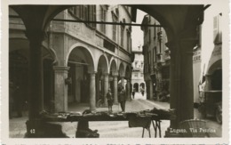 SCHWEIZ LUGANO 1920, Ungebr. S/w RP AK "Lugano. Via Pessina." (Eredi Alfredo Finzi, Lugano - Nr. 42), Sehr Selt. Karte - TI Tessin