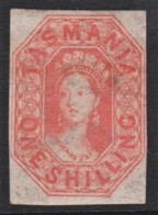 Tasmania 1858 1/- Vermillion Imperf MH  SG 41 - Neufs