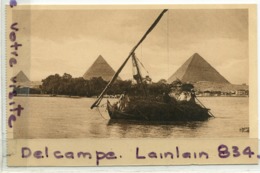 - EGYPTE - Cairo - The Pyramids On The Float, Petit Format - Barque, Animation, épaisse, Non écrite, TBE, Scans. - Piramidi