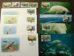 1988 Vanuatu WWF Dugong FAUNA MARINE LIFE DUGONGS Mi. 782-785  Maxi Card FDC MNH ** #cover 4955 - Collections, Lots & Series