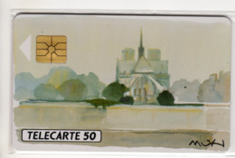 FRANCE F128 PARIS CATHEDRALE NOTRE DAME VILLE MUSICIENNE 50U Tirage 5 000 Ex  Neuf - 1990