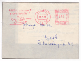 K170 Hungary Red Meter Freistempel EMA 1966 BUDAPEST 8 Accurate Addressing - Fast Delivery! - Automatenmarken [ATM]