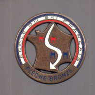 REF : MON1 : Badge Médaille FLECHE BRONZE Ecole De Ski Français De - Sports D'hiver