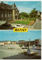 METTET : Maison Communale Et Grand Place. Peugeot 504 Et 304. Edit. Smetz Bouge-Namur. - Mettet