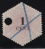 Pays Bas Nederland Timbre Télégraphe Telegramzegel  1 Cent En 1877-1903 - Telegramzegels