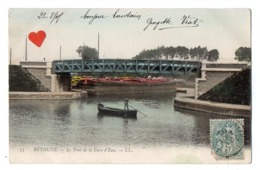 Delcampe - 02968-LE-62-BETHUNE-Le Pont De La Gare D' Eau----------animée-péniche - Bethune