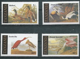 TANZANIE, Audubon,birds,vogels,vögel,oiseaux,pajaros,uccelli,aves, Yvert N°277/80 MNH, ** - Sonstige & Ohne Zuordnung