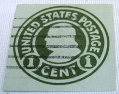 United States Printed Postage Fragment Franklin 1c - Autres & Non Classés