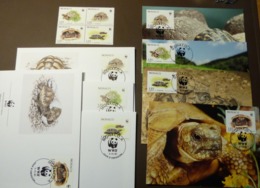 1991 Monaco Mi 2046-2049 WWF  Griechische Landschildkröte Tortoise Maxi Card FDC MNH ** #cover 4975 - Collections, Lots & Séries