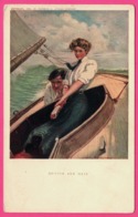 Illustrateur CLARENCE UNDERWOOD - Skipper And Mate - Voilier - Couple - Edit. FREDERICK A. STOKES - Underwood, Clarence F.