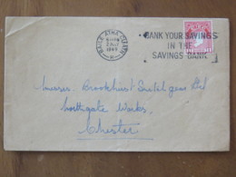 Ireland 1949 Cover Baile Atha To England - Map - Bank Slogan - Briefe U. Dokumente