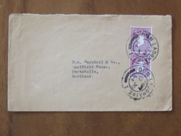 Ireland 1954 Cover Dun Laogha To Scotland - Maps - Storia Postale