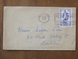 Ireland 1956 Cover Durlas Eile To Dublin - Statue Of John Barry - Storia Postale