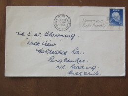 Ireland 1957 Cover Baile Atha To England - John Edward Redmond - Radio License Slogan - Storia Postale