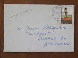 Ireland 1971 FDC Cover Cill Mhant To England - Island Man By Jack Butler Painting - Brieven En Documenten