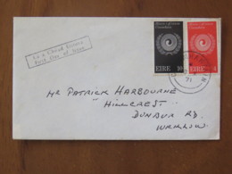 Ireland 1971 FDC Cover To England - Racial Equality Emblem - Lettres & Documents