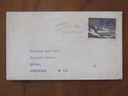 Ireland 1974 Cover To England - Ship Rescue Painting - Dublin Flea Slogan - Cartas & Documentos