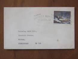 Ireland 1974 Cover To England - Ship Rescue Painting - Dublin Flea Slogan - Lettres & Documents