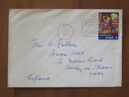 Ireland 1977 Cover Bre To England - Christmas Painting - Lettres & Documents
