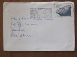 Ireland 1977 Cover Baile Atha To Isle Of Man - National Museum - Bank Slogan - Stone From Newgrange - Storia Postale