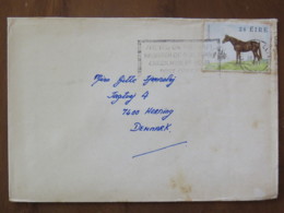Ireland 1981 Cover To England - Horse - Elections - Briefe U. Dokumente