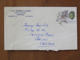 Ireland 1984 Cover Moville To England - Local Tree - Cartas & Documentos