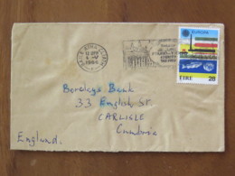 Ireland 1986 Cover Baile Atha To England - Europa CEPT Fish - Cartas & Documentos