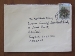 Ireland 1986 Cover To England - Fern Plant - Lettres & Documents