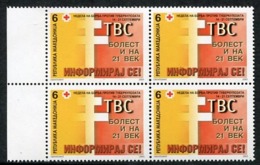 MACEDONIA 2005 Anti-Tuberculosis Week Tax Block Of 4 MNH / **.  Michel 134 - Nordmazedonien