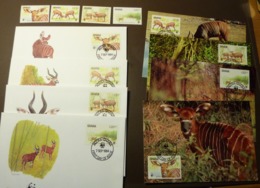 Ghana 1984 Mi 1060-1063 WWF Bongo Maxi Card FDC MNH ** #cover 4980 - Collections, Lots & Series