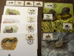 Tristan Da Cunha 1991 Birds Vögel Oiseaux Ucelli WWF Gough Bunting Maxi Card FDC MNH ** #cover 4982 - Lots & Serien