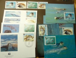 Mauritanie 1986 WWF Mittelmeer-Mönchsrobbe  Phoques  Michel 871-874  Maxi Card FDC MNH ** #cover 4985 - Collections, Lots & Series