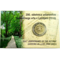 SLOVENIA COIN CARD  2 EURO 2010 " ORTO BOTANICO " IN FONDO A SPECCHIO - PROOF - BE - PP  ORIGINAL - Slovenië