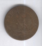 10 Centimes France 1857 B - Autres & Non Classés