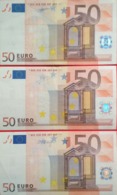 50 Euros De Las Tres Firmas Duisemberg,Trichet Y Draghi De La V De España - 50 Euro