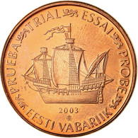 Estonia, Fantasy Euro Patterns, 5 Euro Cent, 2003, SUP+, Cuivre - Private Proofs / Unofficial