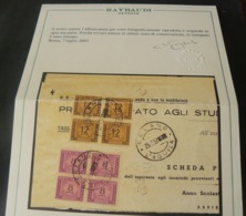 1957  SEGNATASSE DI VALORE CERTIFICATI  " RAYBAUDI "  APPLICATI SU DOCUMENTO - Taxe